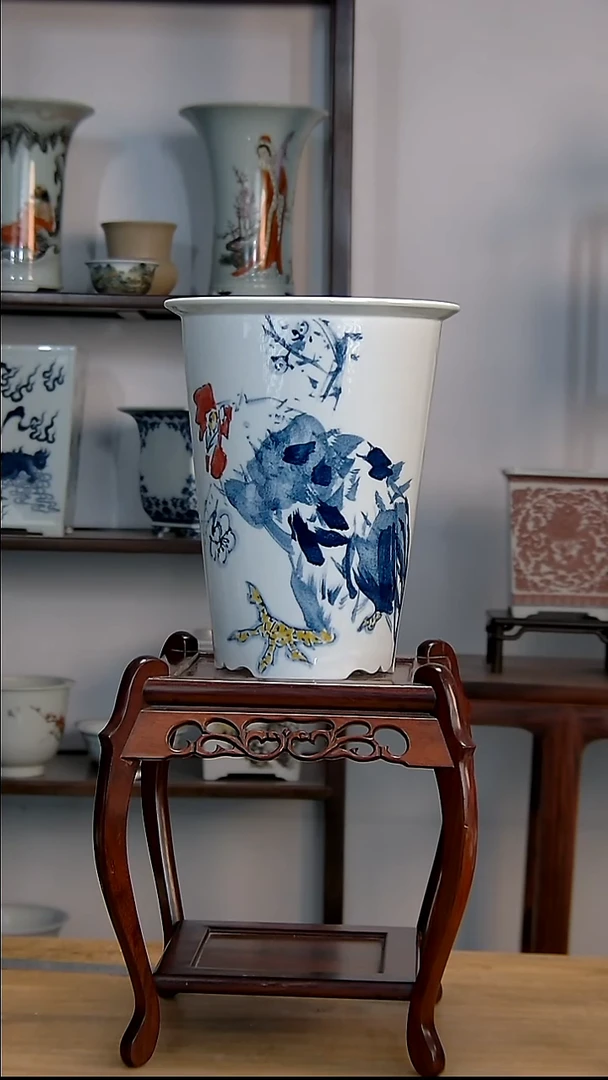 景德镇陶瓷手工花盆