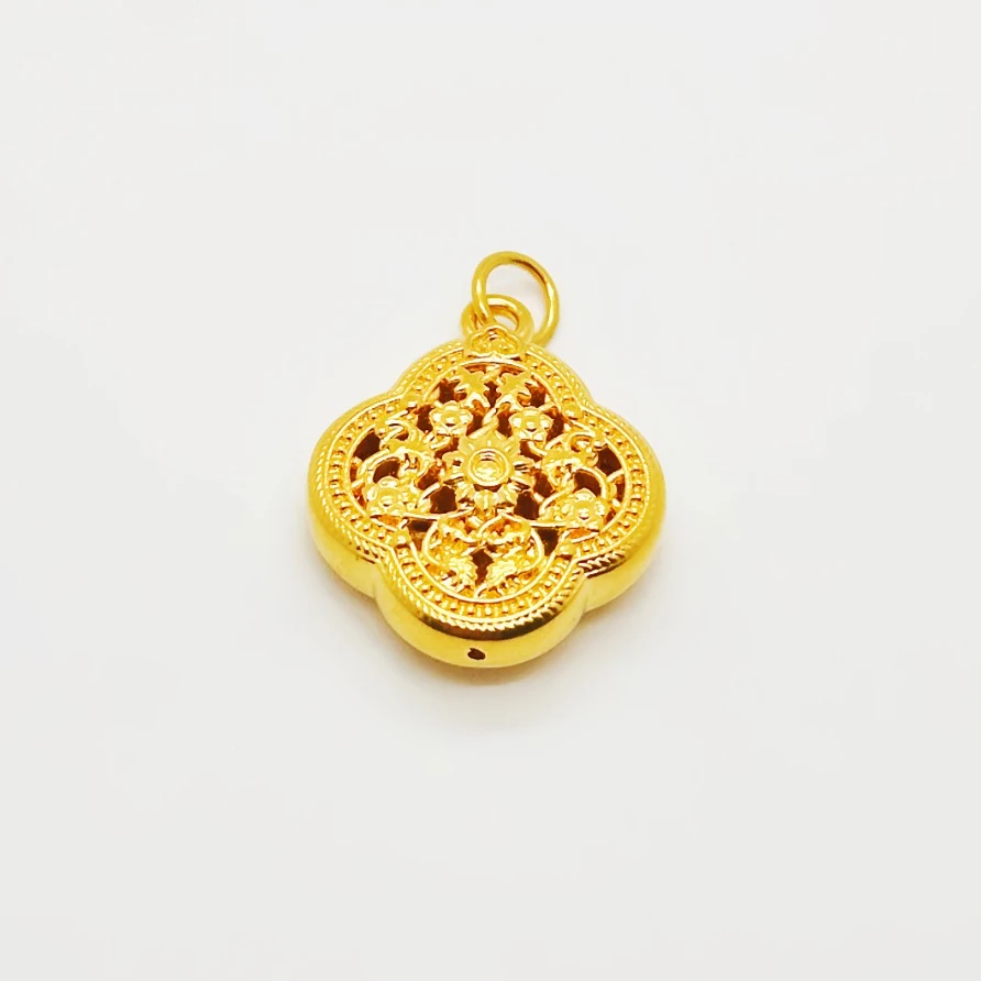 足金999 花丝镂空吊坠 0.89