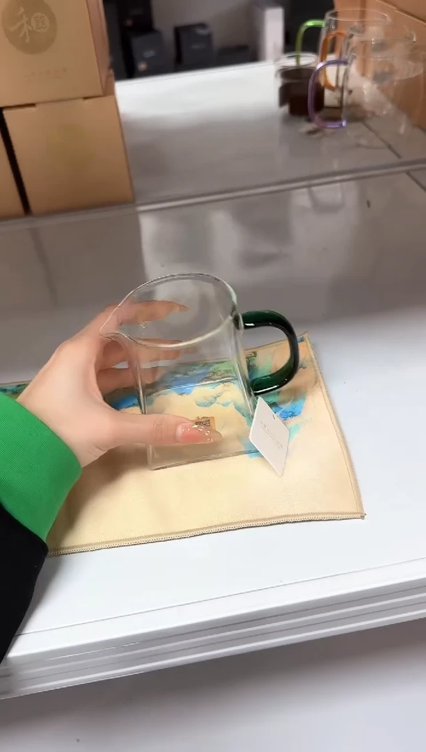 【闪购商品】@@禾器瀚然墨绿色+千里江山茶巾一条