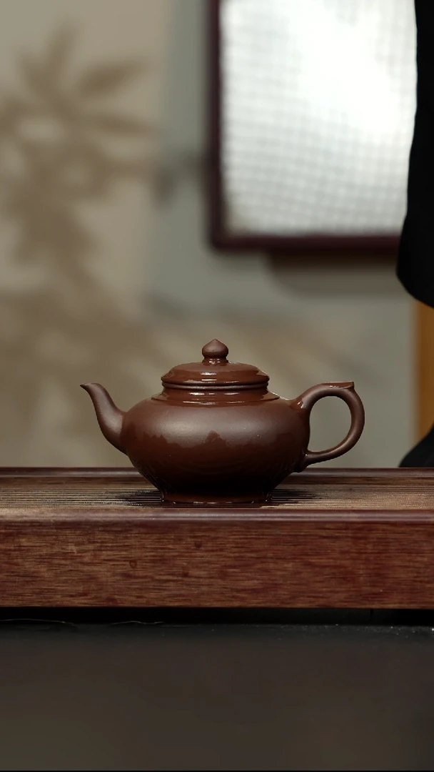 紫砂茶壶老紫泥 笑樱