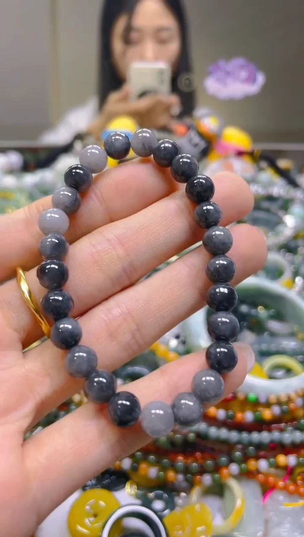 翡翠未镶嵌颈饰6MM/X/翡翠A货，一件也是批发价