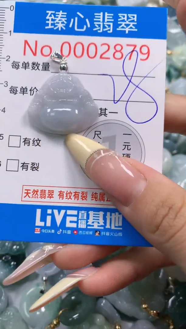 翡翠未镶嵌颈饰含绳000
