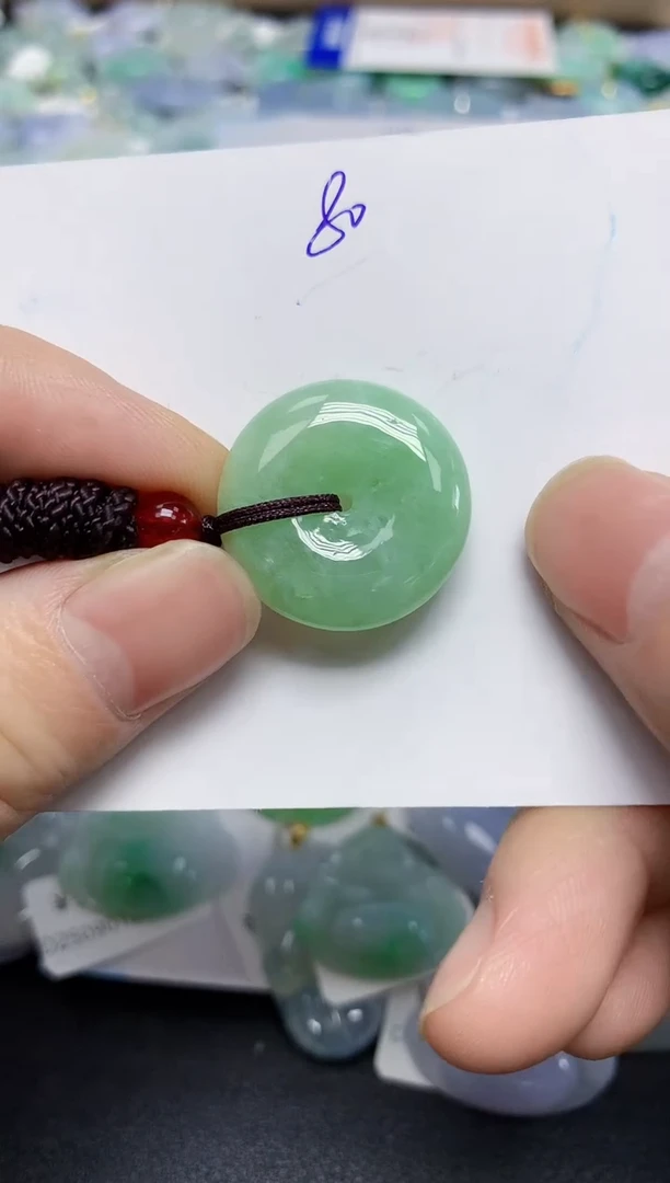 颈饰未镶嵌翡翠天然缅甸翡翠A货翡翠百元以上9元证书费自理