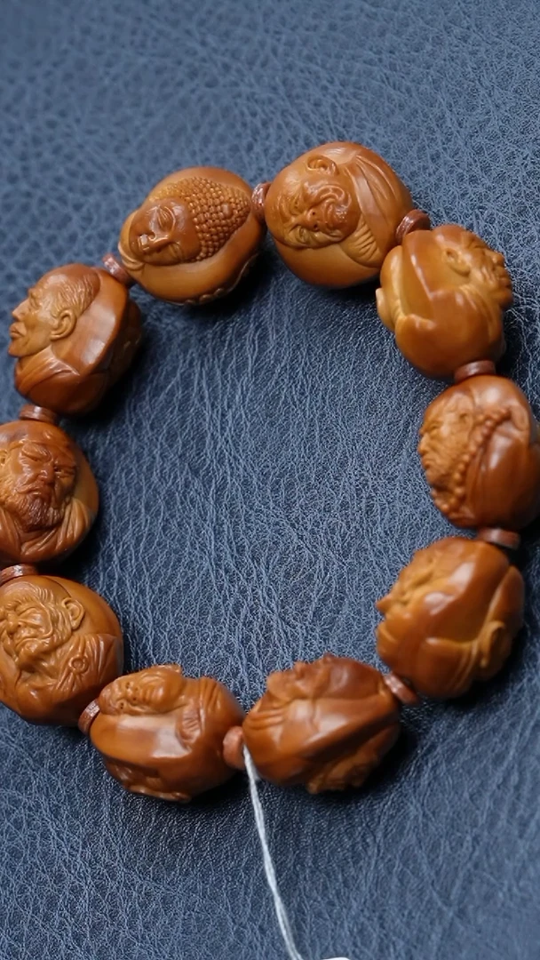 橄榄核手串/手链精品核雕，一物一拍