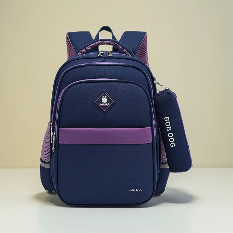 巴布豆正品书包小学生男女童一三到五六年级时尚简约轻便双肩背包