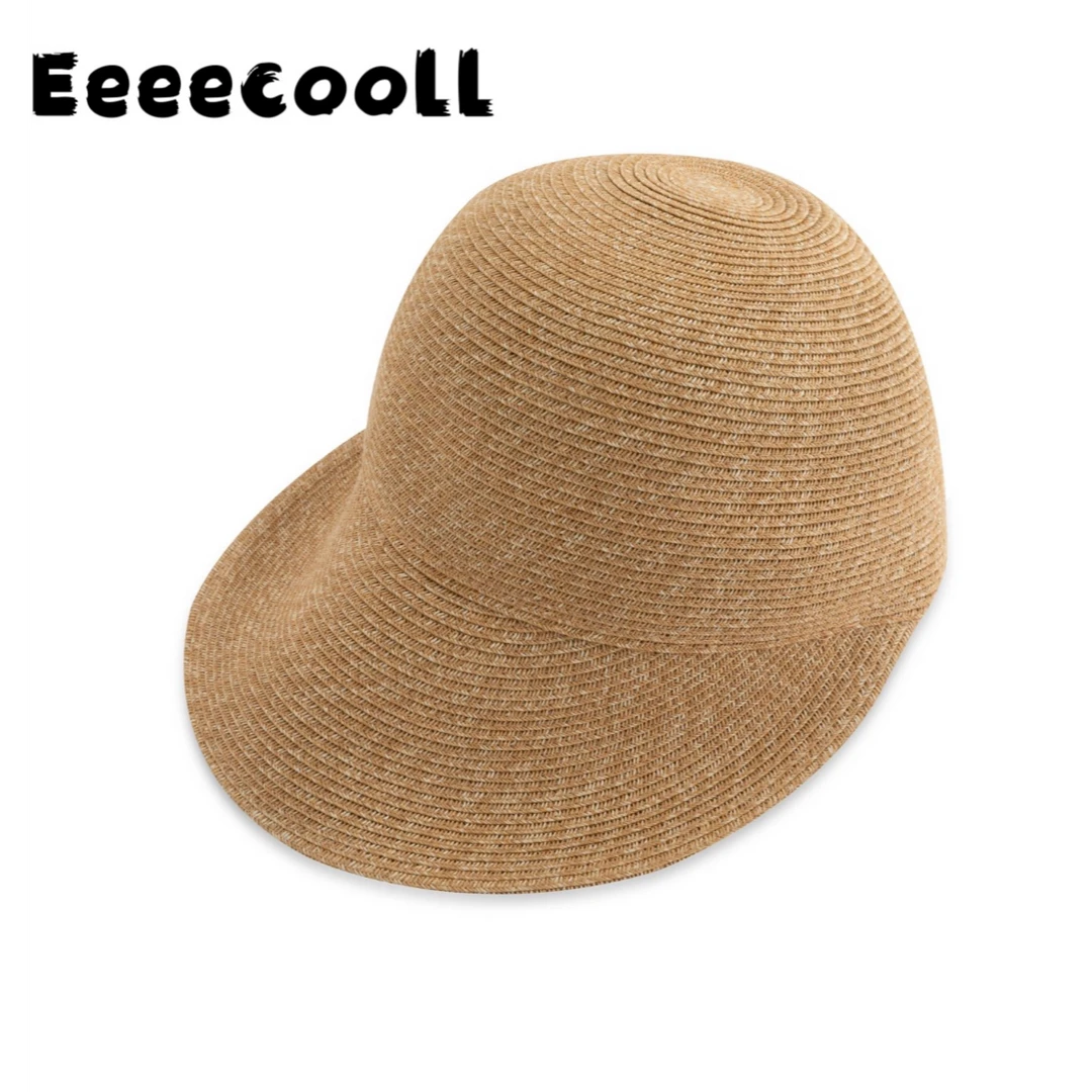 【Eeeecooll】夏季手工细辫草编棒球遮阳帽