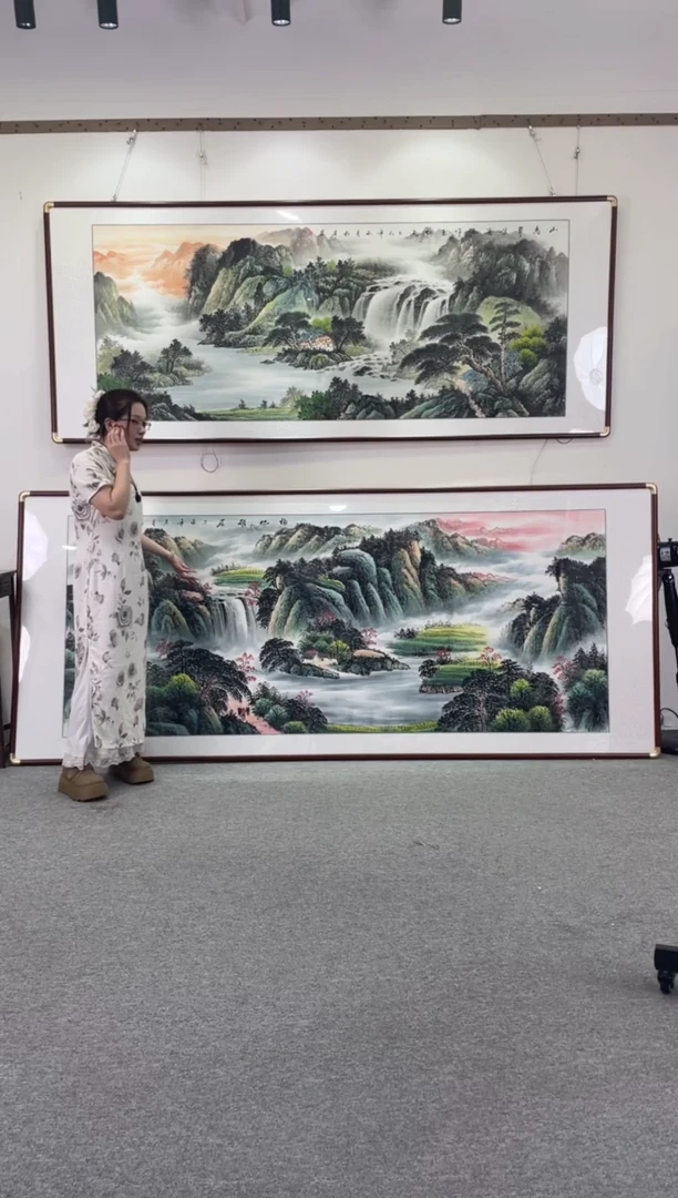 国画福地雅居278*118手绘国画