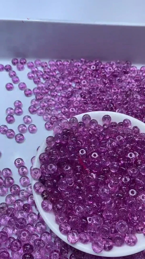 颈饰未镶嵌水晶W1622-乌梅紫色碧玺算盘8*4mm*15颗