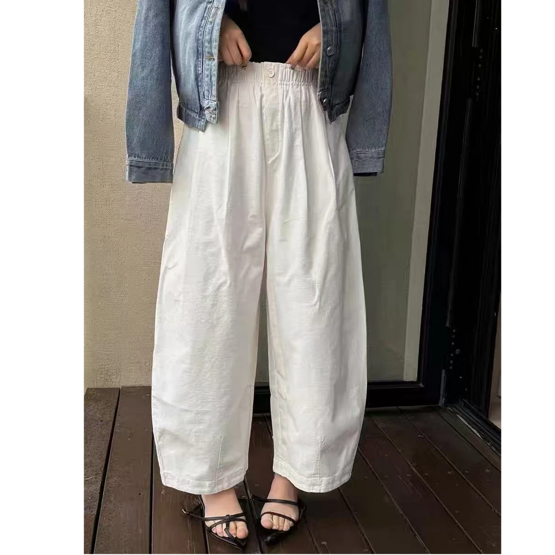【DD-女装】极简风高级感气球裤时尚休闲百搭纯色韩版松紧腰