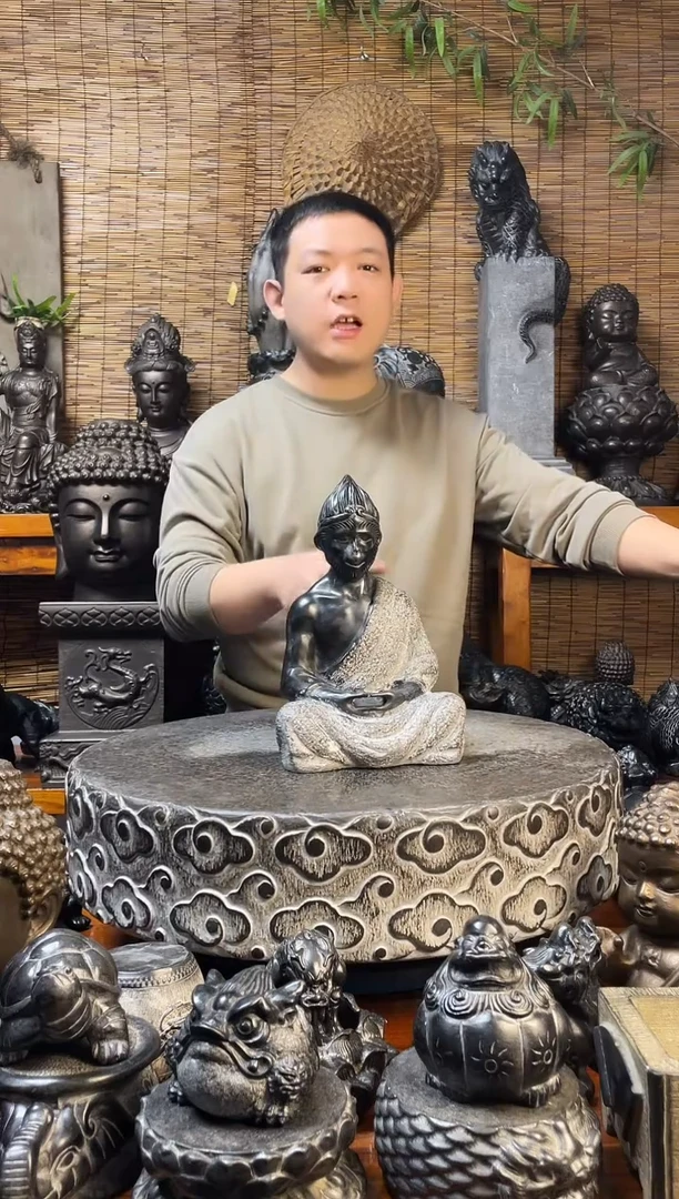 石材30悟空天然青石雕刻