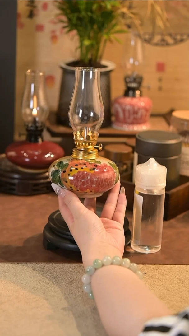 景德镇陶瓷油灯摆件