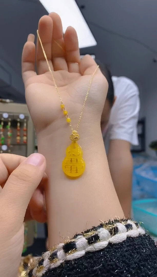 【闪购商品】翡翠耳饰合金0252翡翠锁骨链