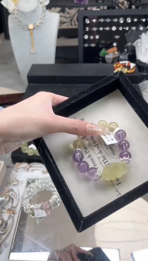 【闪购商品】烟晶手链银S925镶嵌天然水晶 多样性发货