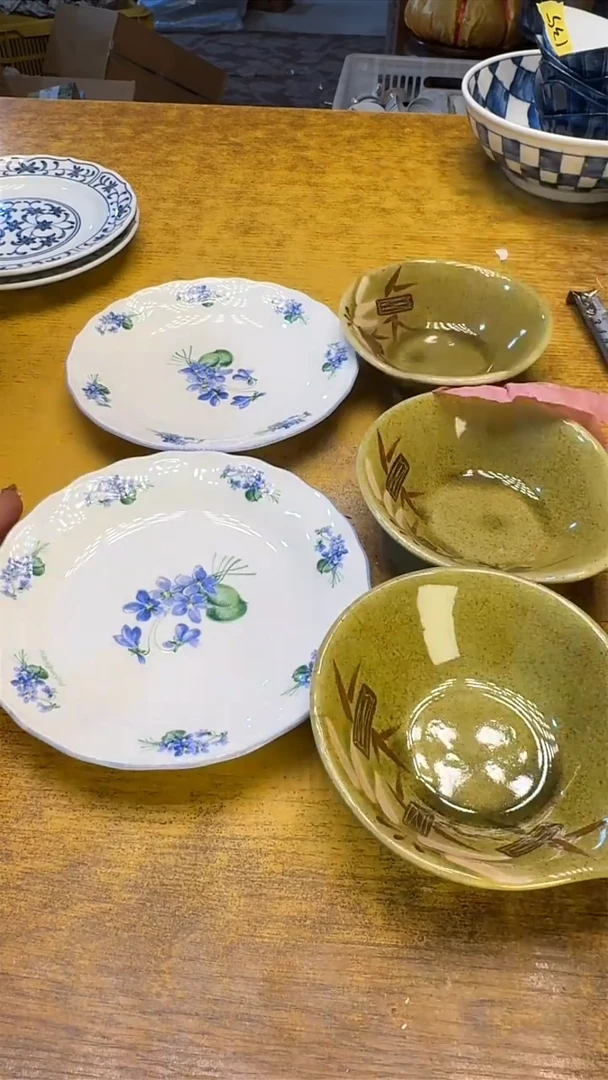 瓷器瓷器瑕疵脏旧136五个