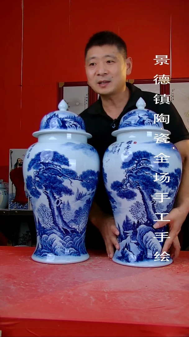 摆件方**面景德镇陶瓷 全场手工手绘