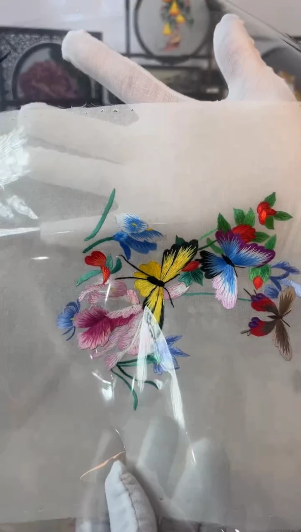 织绣纯手工苏绣双面绣绣片192
