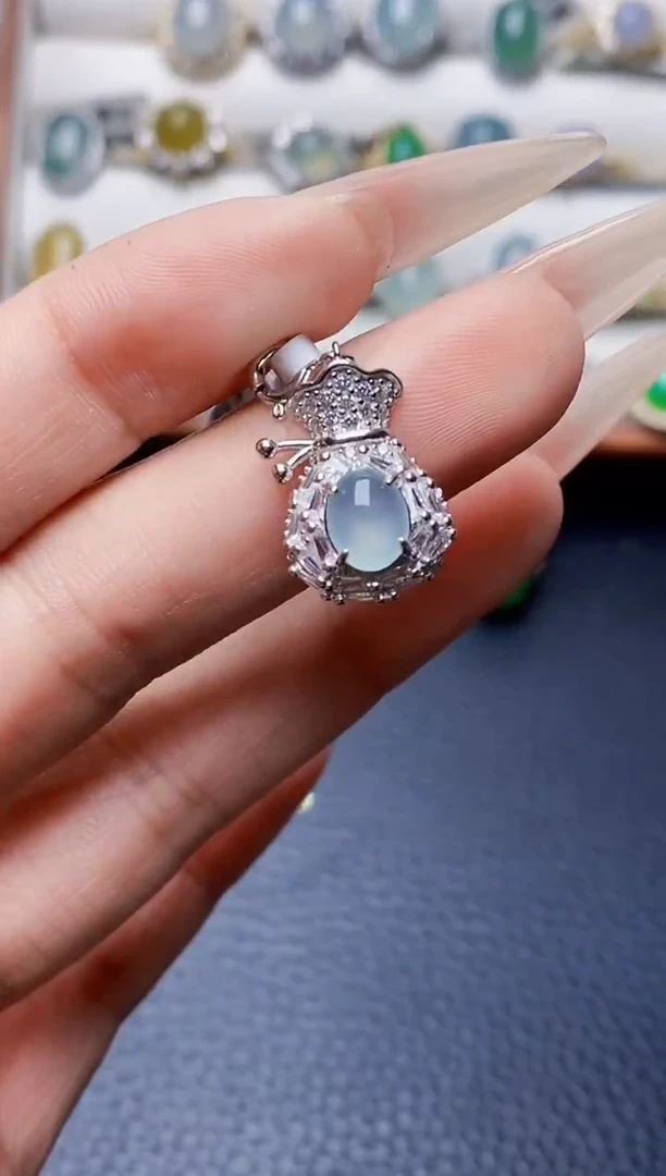 银S925镶嵌戒指翡翠5169