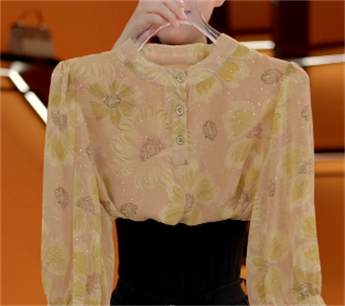 风染金蕊杭州专柜2025夏季新款衬衫女士淡雅清新减龄百搭ja147