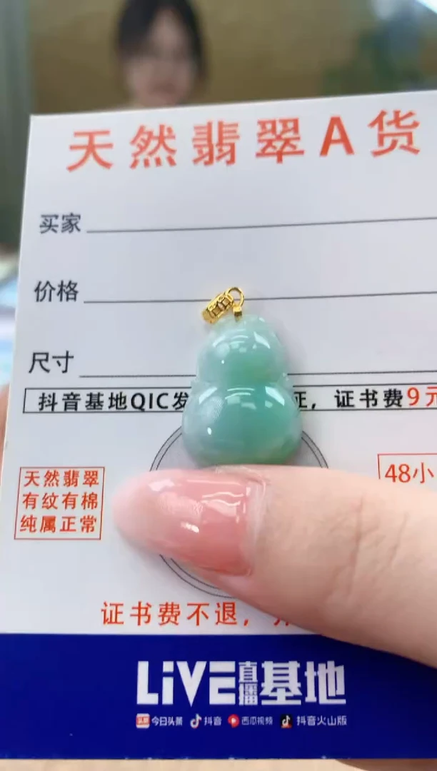 颈饰未镶嵌翡翠天然A货翡翠挂件