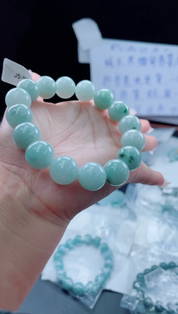 未镶嵌定制翡翠珠串