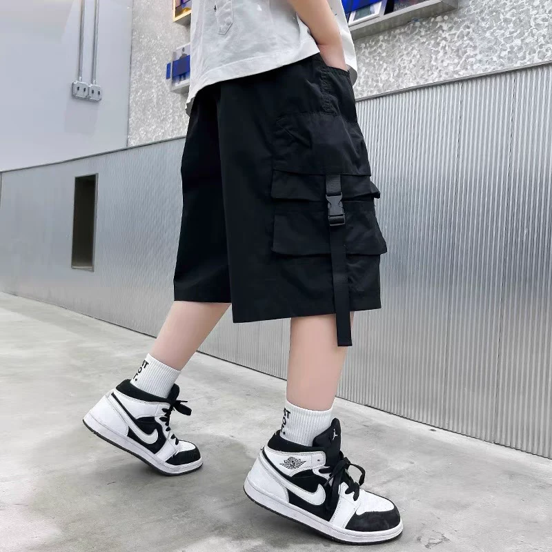 男童夏季拉链工装短裤儿童帅气五分裤（A14-2