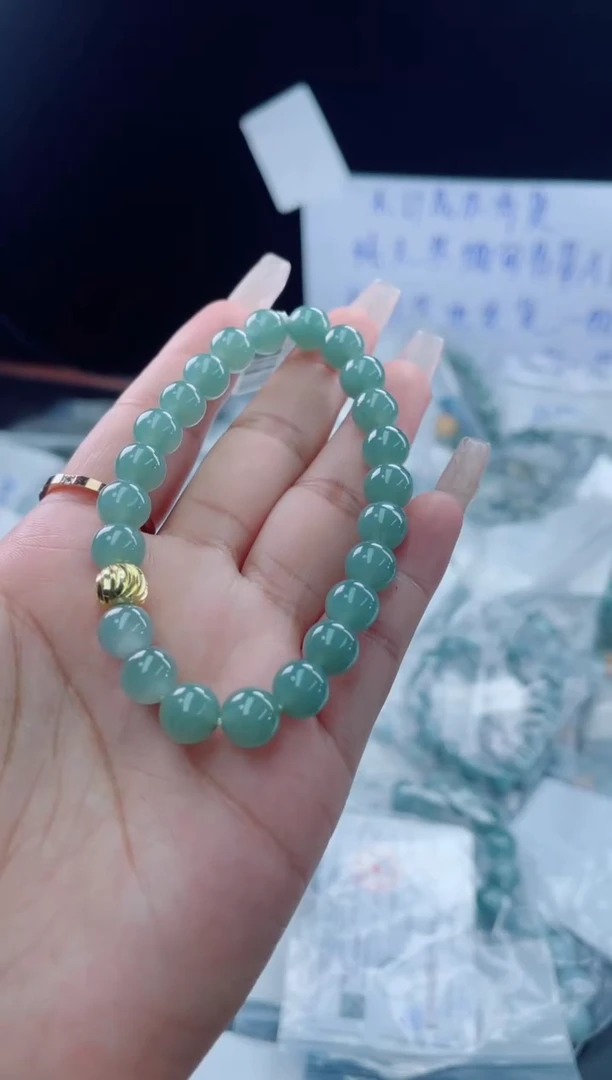 未镶嵌定制翡翠珠串