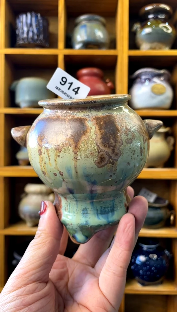 【闪购商品】陶914 内口5【喵喵团圆多肉盆】