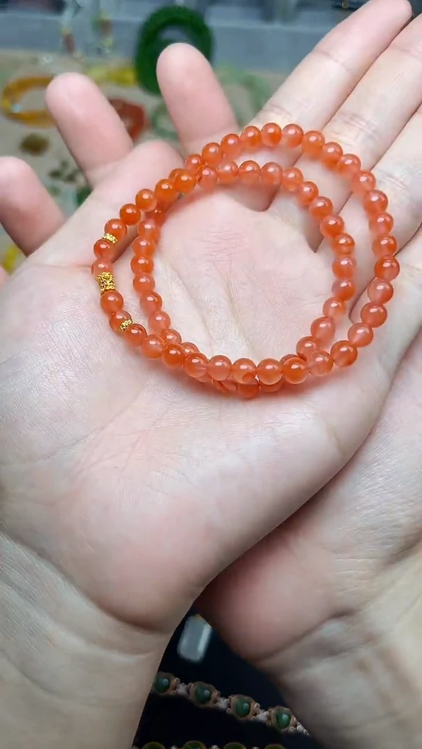 未镶嵌手串南红玛瑙多圈手串06