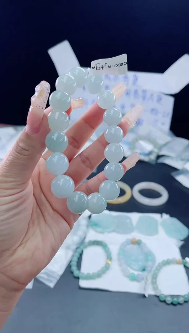 未镶嵌定制翡翠珠串