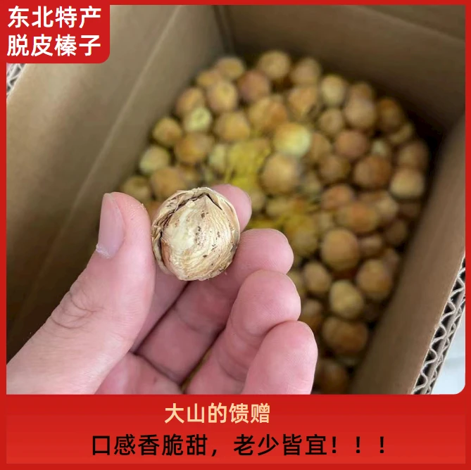 东北新鲜脱皮大榛子水仁水瓤现剥现发顺丰包邮