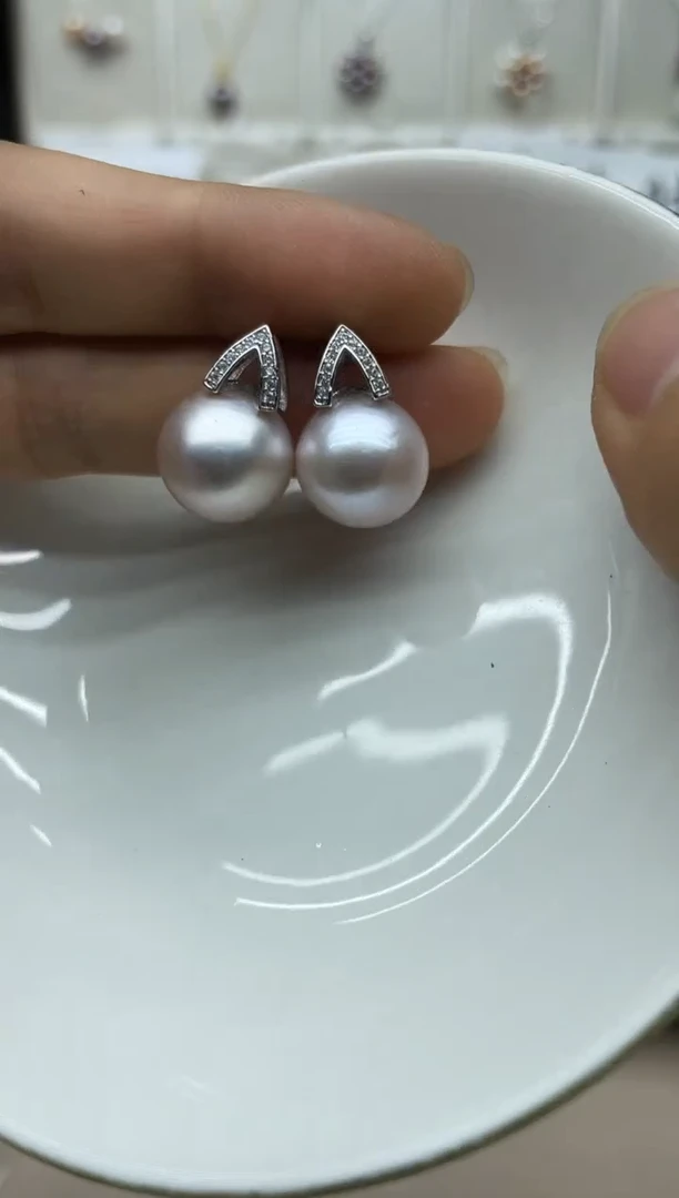 未镶嵌淡水珍珠耳饰耳环多其性发其一