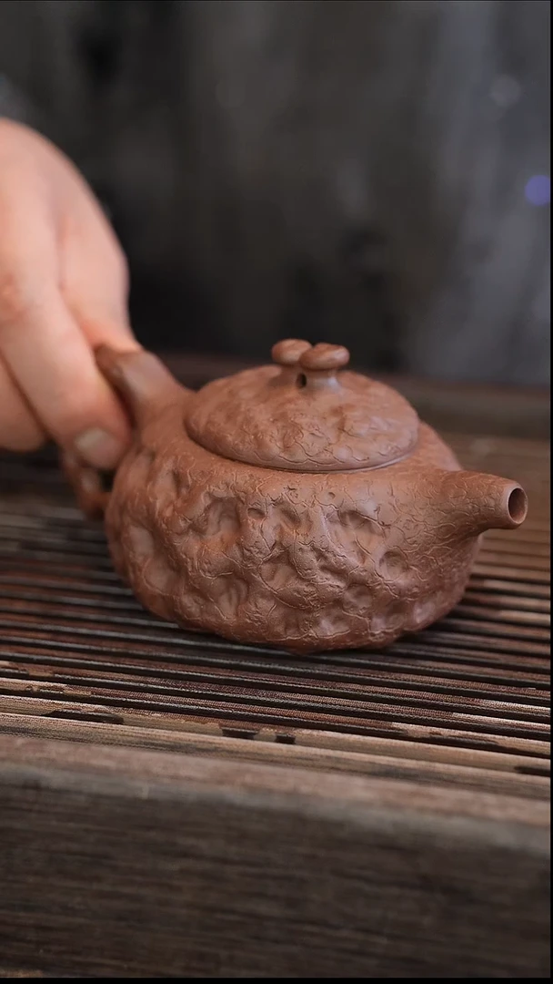 茶壶紫砂供春 变色龙 170cc