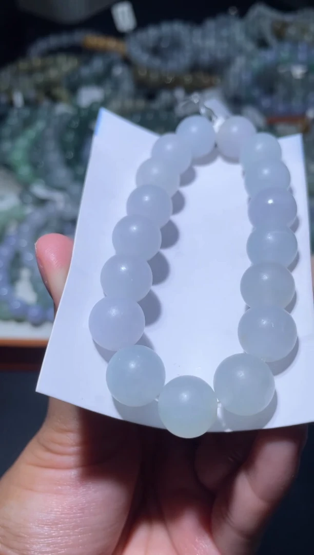 定制翡翠未镶嵌天然缅甸A货翡翠手串36