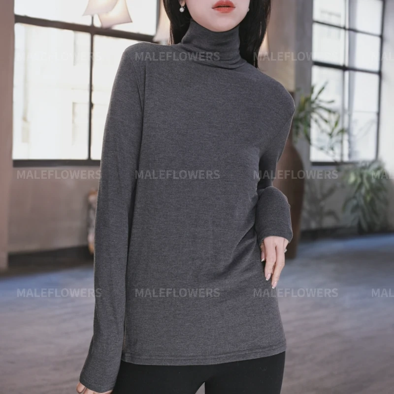 东倪原创软糯打底衫高领堆堆领针织秋冬内搭时髦穿搭神器84D6802