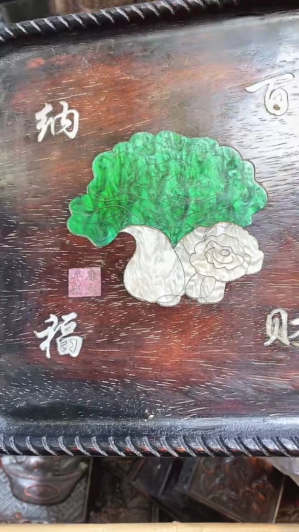 木紫檀雕刻一物一拍