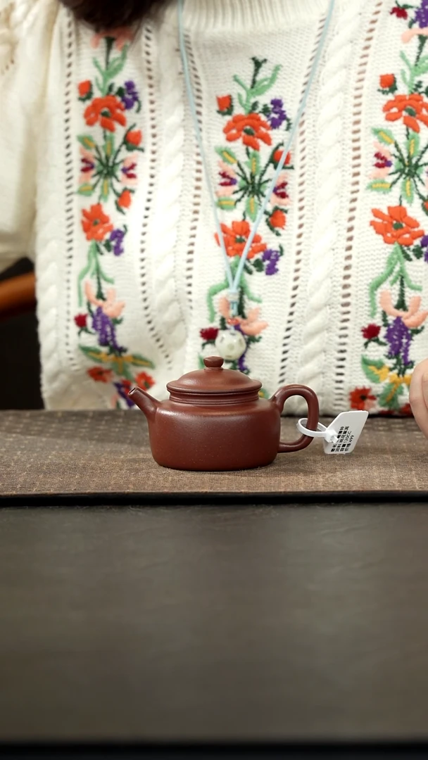 茶壶紫砂桃花紫泥笠帽德钟120cc