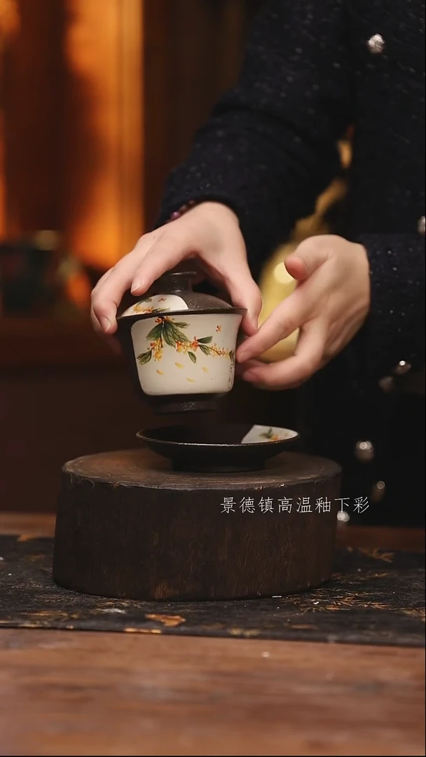陶瓷景德镇高温釉下手绘陶瓷@L284@
