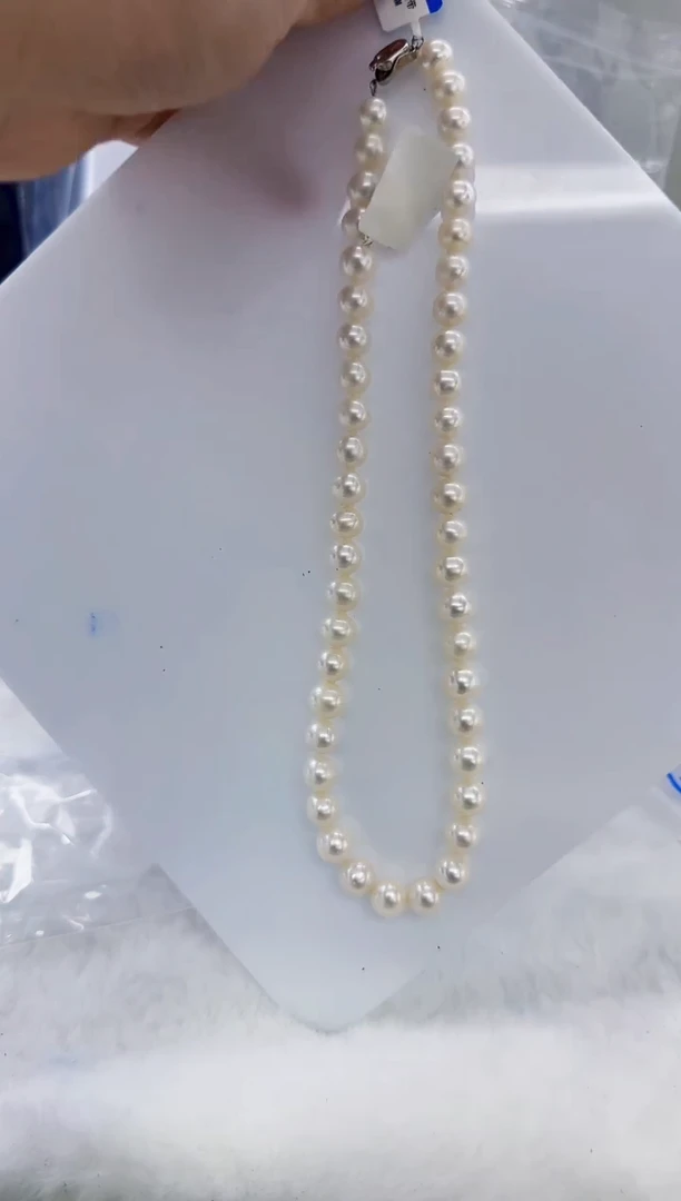 未镶嵌淡水珍珠DA珍珠串链带大证8-11    ss095