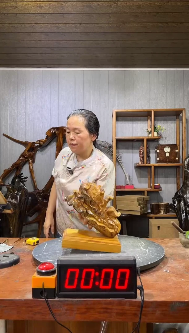 金丝楠佛*福白菜摆件