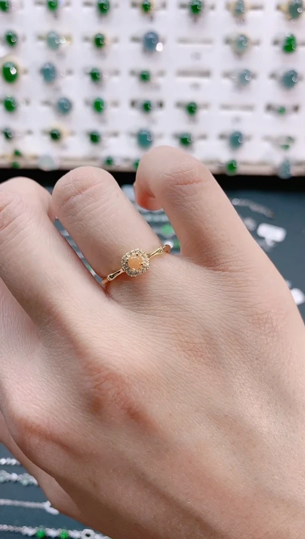 【闪购商品】翡翠戒指银S925镶嵌天然翡翠