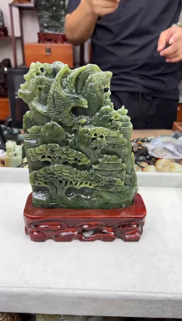 和田玉未镶嵌摆件1