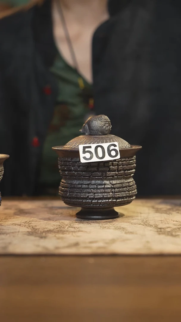 手工茶器霸王杯 陶瓷茶具  盖碗 微瑕  506