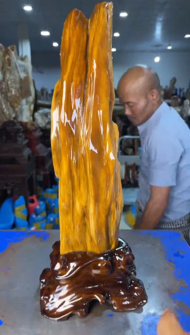 未镶嵌摆件硅化玉10
