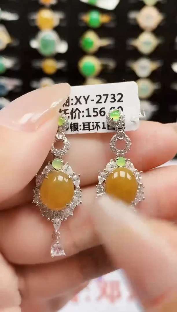 银S925镶嵌戒指翡翠2192