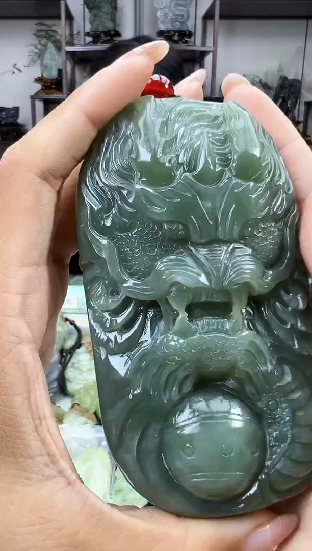 和田玉未镶嵌把件371