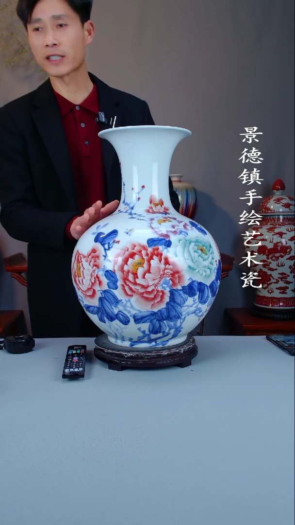 摆件陶瓷景德镇手工手绘陶瓷摆件37