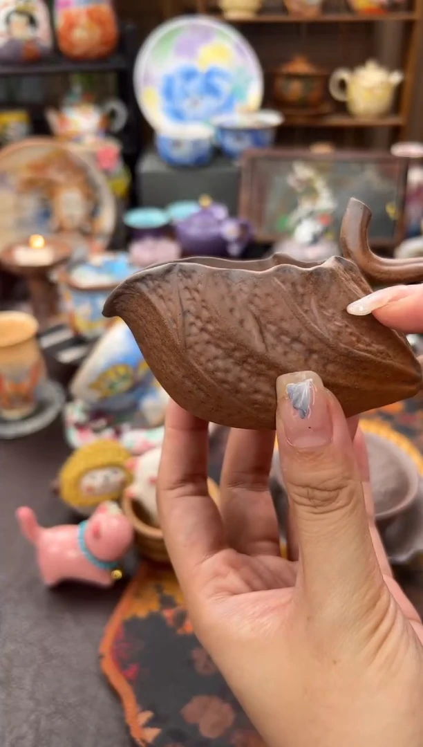 素慕堂粗陶仿古荷韵小公道杯