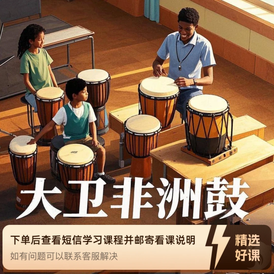 大卫非洲鼓21天零基础入门课(书籍➕视频)(留意短信解锁课程)