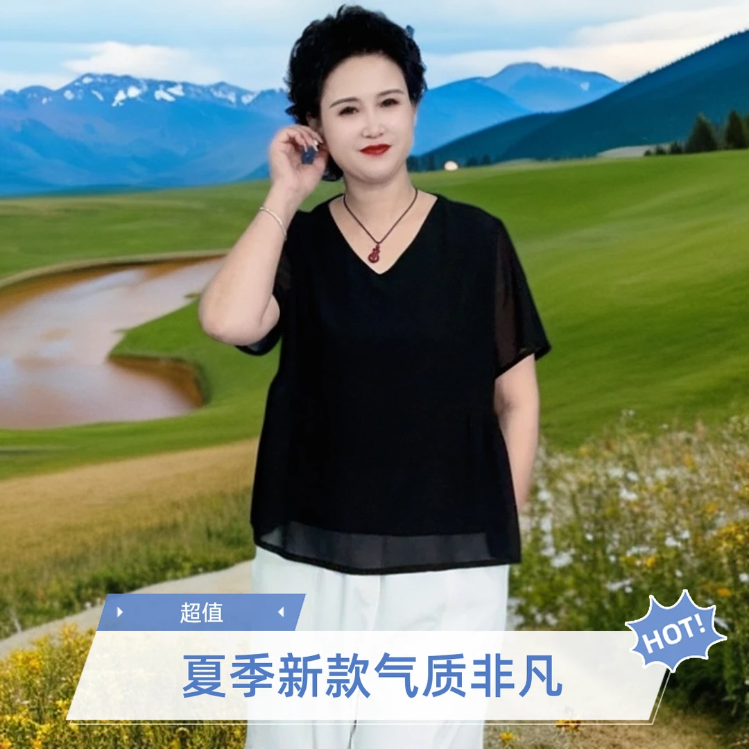 黑色短袖女t恤2025新款夏季捏褶设计感小众提花洋气小衫气质上衣