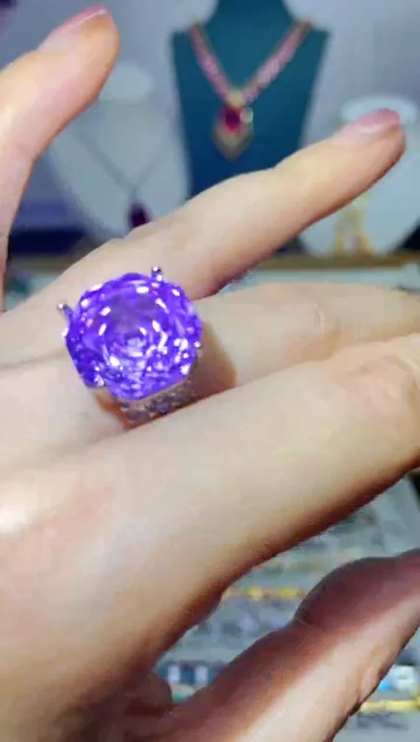 银S925镶嵌戒指烟晶31